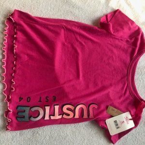 Justice Girls NWT Tween Scoop Neck Shirt Small 7/8